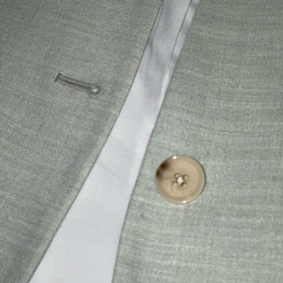 DKNY Women's Collarless Pinstripe One Button Blazer Light Green Size 0🍀 - Picture 2 of 7